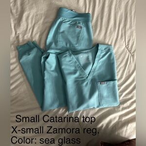 FIGS Seaglass scrub set